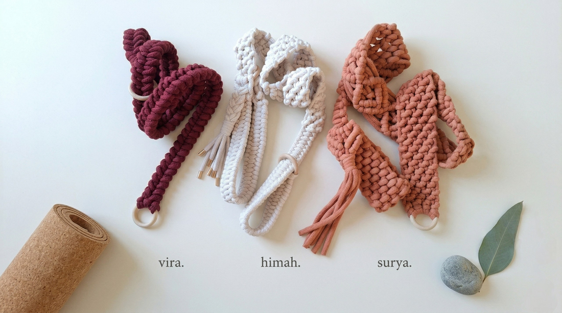 yoga mat straps by kalarthe. — vira, surya and himah on natural background