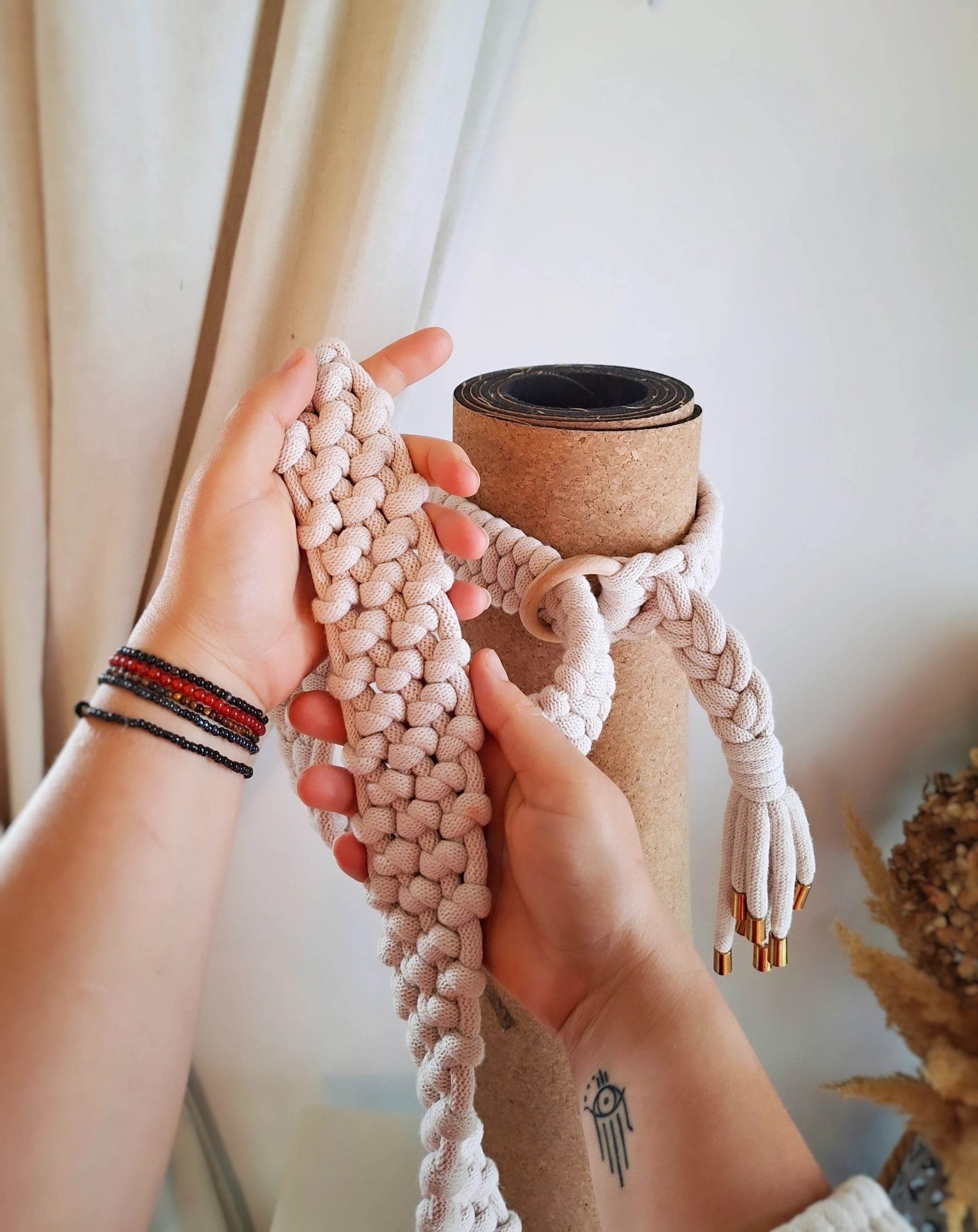 himah. hand-braided pilates and yoga mat strap — lifestyle — kalarthe.