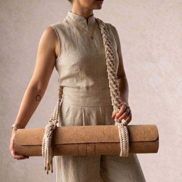 himah. organic cotton yoga mat strap – versatile carrier | kalarthe.