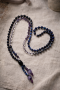 threshold mala — full 108-bead composition with onyx, labradorite and amethyst