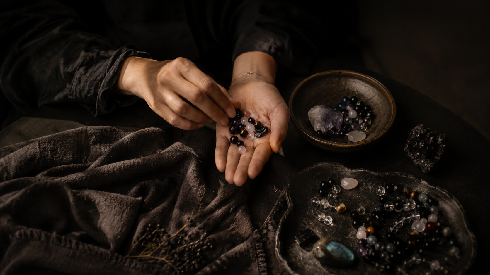 natural stones in the beads