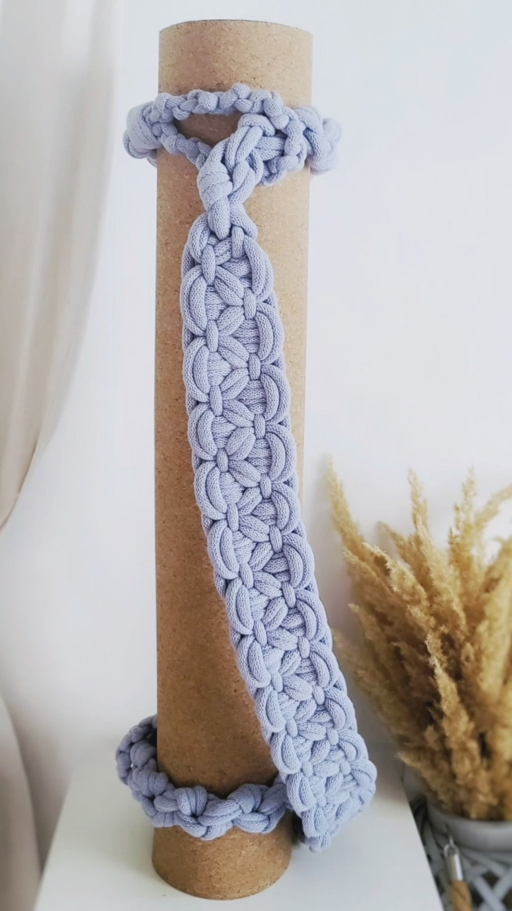 ahimsa. wide macrame yoga mat strap — hand-knotted in motion — kalarthe.
