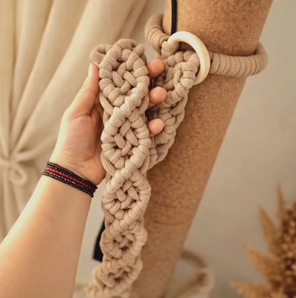karma. hand-braided pilates and yoga mat strap — lifestyle — kalarthe.