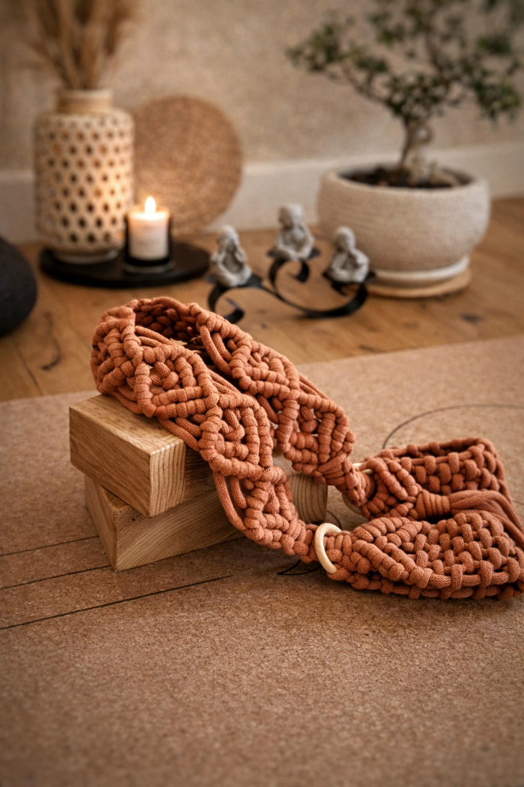 surya. yoga mat sling worn over shoulder — organic cotton — kalarthe.